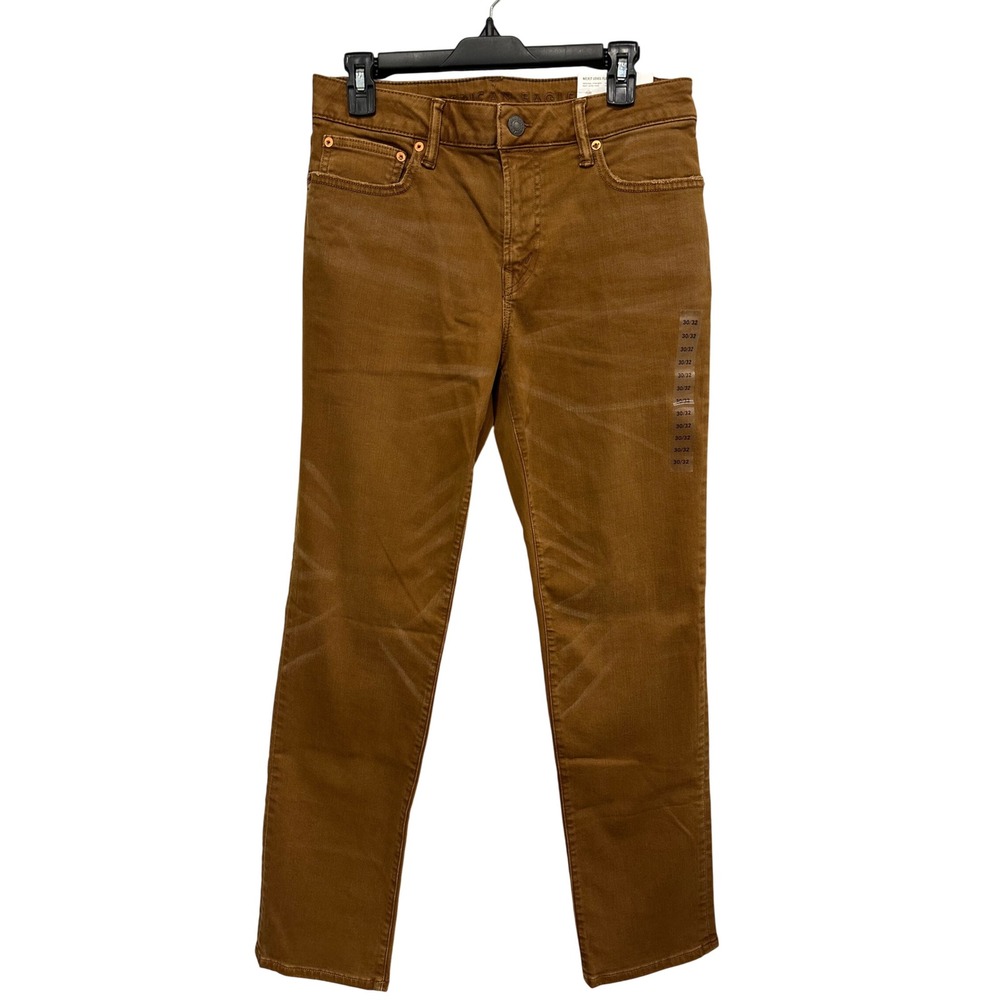 American Eagle Original Straight Ne(x)t Level Flex Pants Brown 30x32 0122-1237